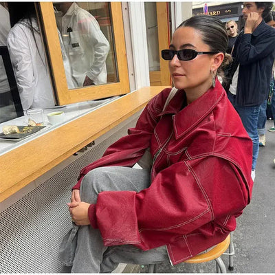 Swami® | Giacca di pelle Oversize