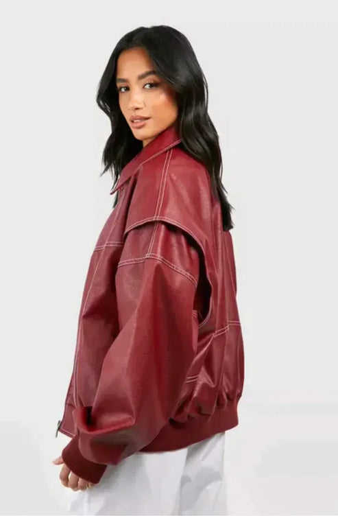 Swami® | Giacca di pelle Oversize