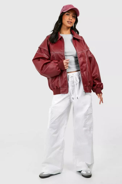 Swami® | Giacca di pelle Oversize