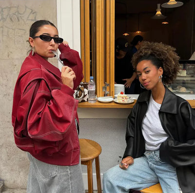 Swami® | Giacca di pelle Oversize